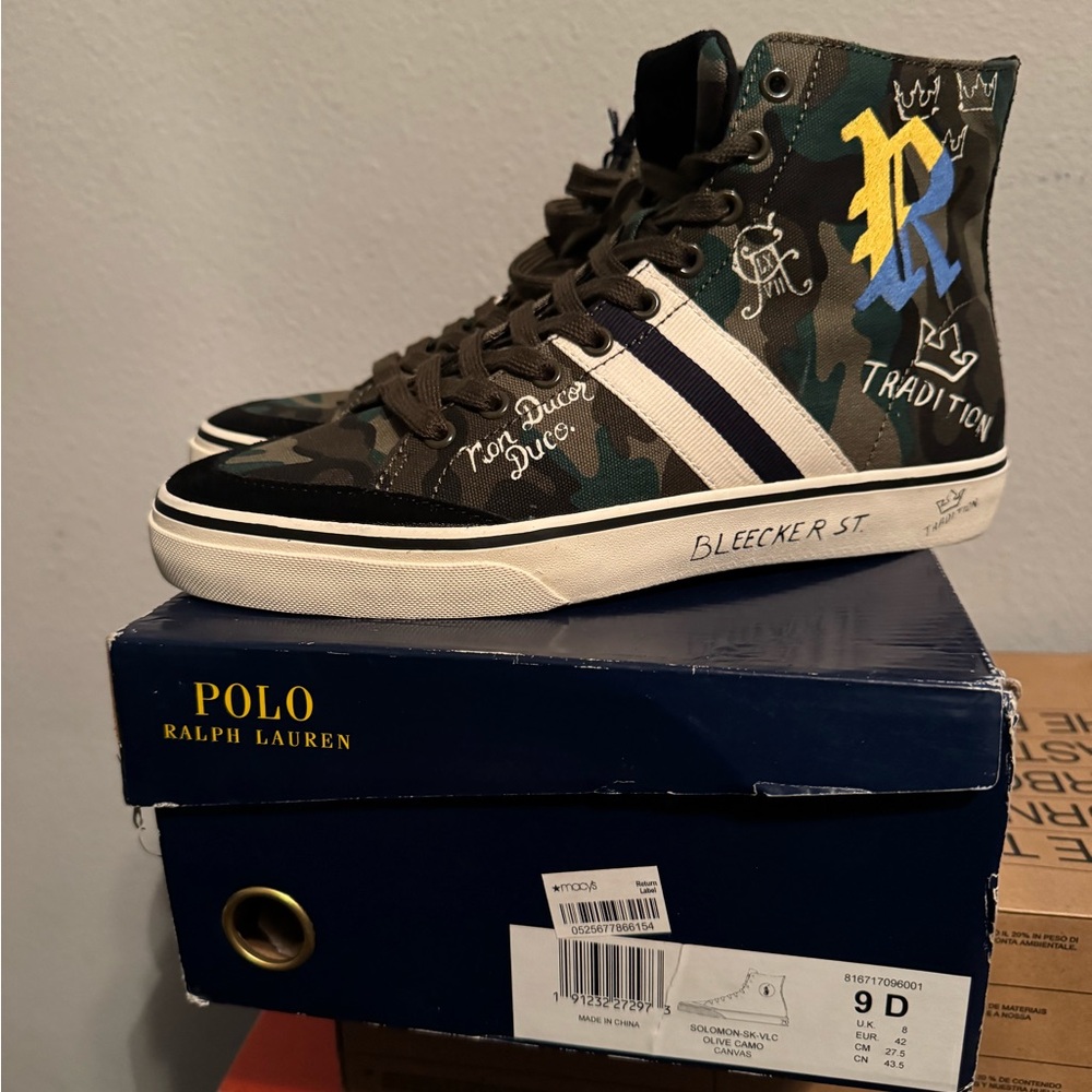 Polo by Ralph Lauren Camouflage High-Top Sneakers